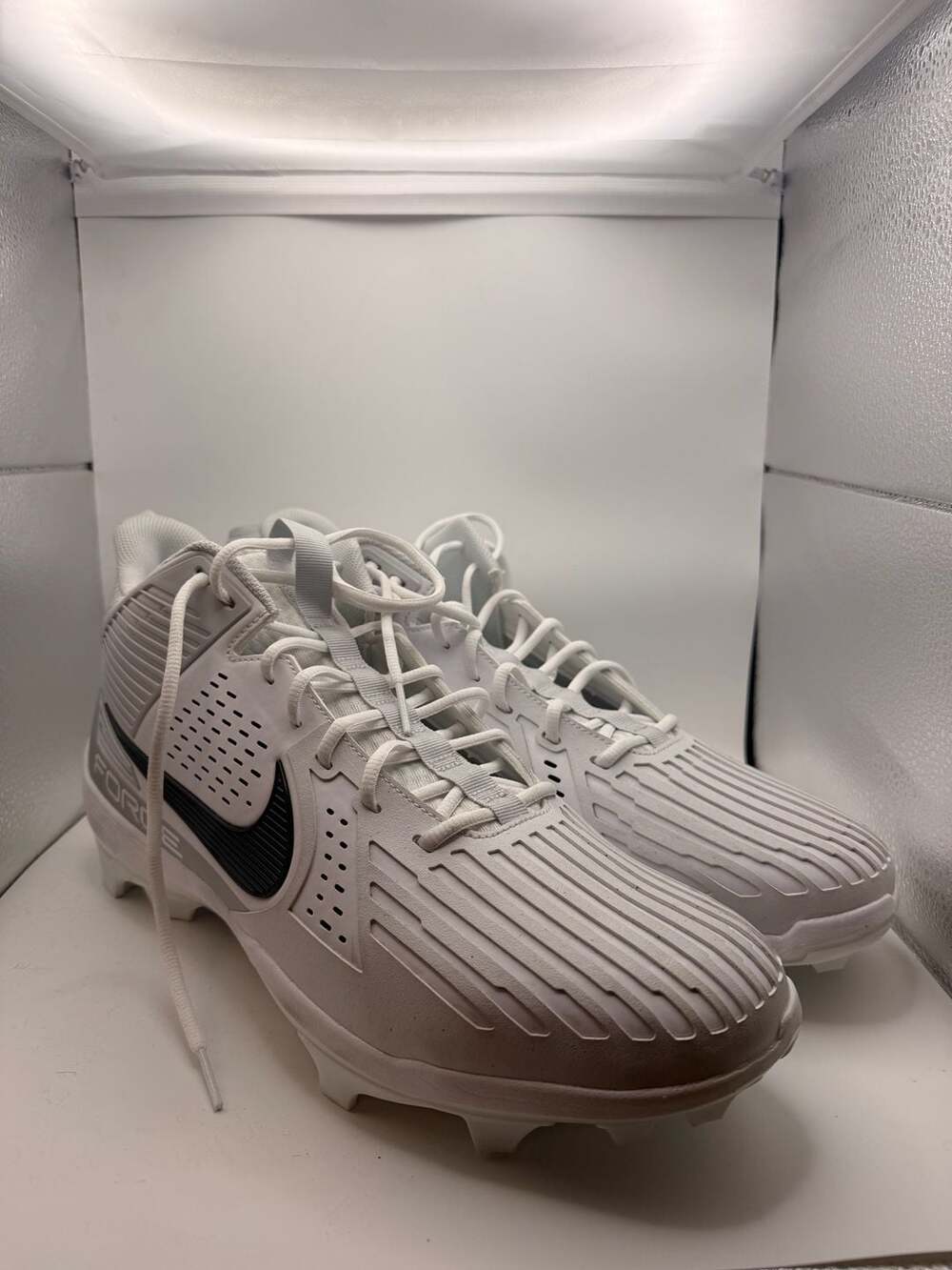 Nike Force Savage Pro 3 Size 16 White Black Football Cleats